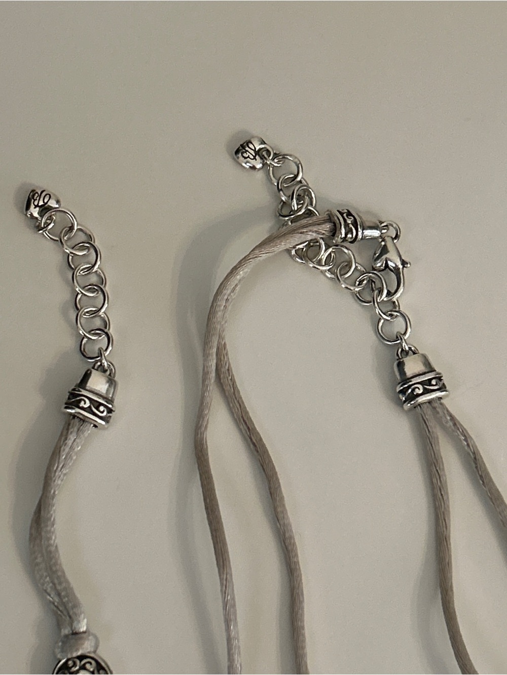 Brighton Jewelry Silver-Tone Necklace and Bracelet Set with Teal Glass Pendants - Picture 3 of 5